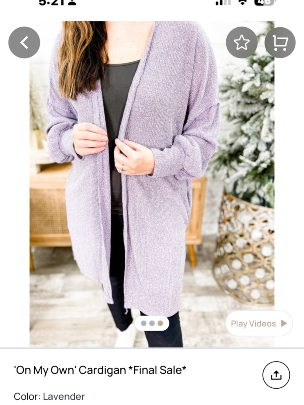 Gray Open-Front Cardigan - Picture 6 of 6